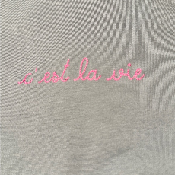 Maison Labiche Short Sleeve Tee - Light Green Poiteau 100% organic cotton XS - Picture 3 of 7